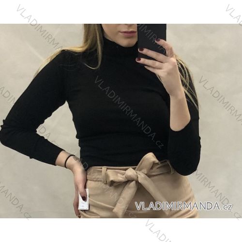 Women's Long Sleeve Knit Sweater with Stand Long Sleeve (uni s-m) EXTRAME  ITALIAN FASHION IM519JM-5806-1