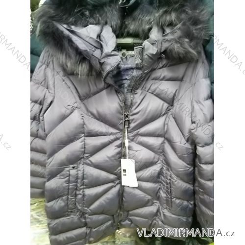 Bunda s kožíškem zimní dámská nadrozměrná (2xl-6xl) ELLEN ROSE PM119T-001