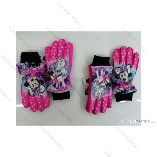 Rukavice lyžiarske detské dievčenské minnie mouse (3-8let) SETINO MIN-A-GLOVES-117