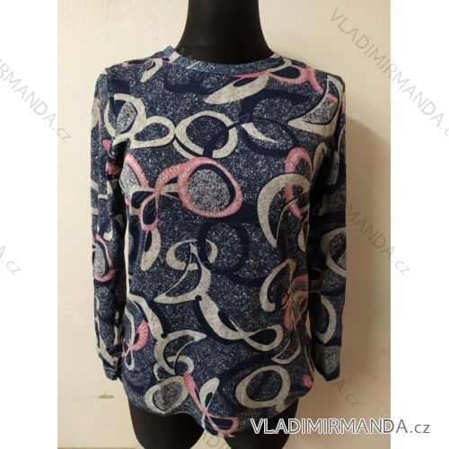 Tričko teplé dlouhý rukáv dámské nadrozměrné (l-3xl) DUNAUONE PM119HR-3390