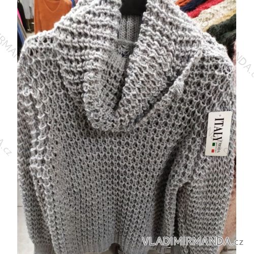 Svetr rolák pletený dlouhý rukáv dámský (uni s-l) ITALSKá MODA IM719486