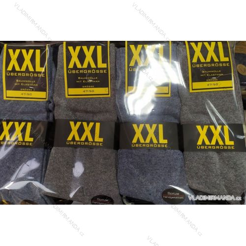 Ponožky bavlněné pánské nadrozměrné (47-50) NĚMECKO PON19051