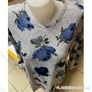 Tričko teplé dlouhý rukáv dámské nadrozměrné (L-3XL) POLSKÁ MÓDA PM119277