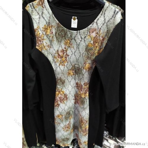 Šaty dlouhý rukáv dámský nadrozměrný (xl-8xl) ČESKÁ MÓDA CRM19006