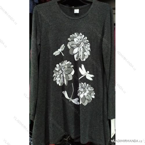 Tunika dlouhý rukáv dámská nadrozměrná (2xl-4xl) ČESKÁ MÓDA CRM19009
