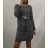 Women's knitted long sleeve dress with belt (UNI s / m) ITALIAN FASHION IM119690