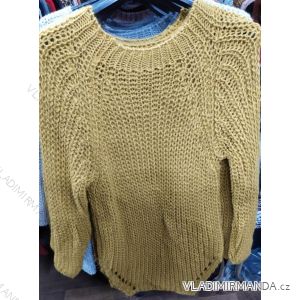 Šaty pletené svetr prodloužený dlouhý rukáv dámský (uni s-l) ITALSKá MODA IM9191042