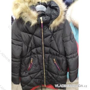 Bunda s kapucí a kožíškem zimní dámská (uni xl-3xl) ITALSKá MODA IM719460