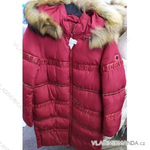 Bunda s kapucí a kožíškem zimní dámská (uni xl-3xl) ITALSKá MODA IM719463