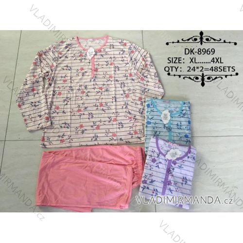 Pajamas long ladies cotton oversized (xl-4xl) VALERIE DREAM DK-8969
