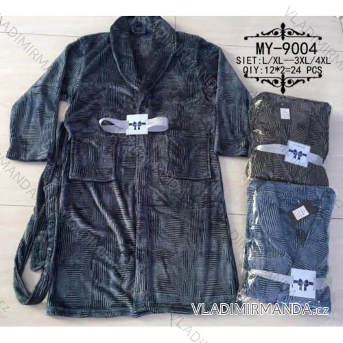 Župan s vreckami pánsky nadrozmerný (l-4XL) VALERIE DREAM MY-9004