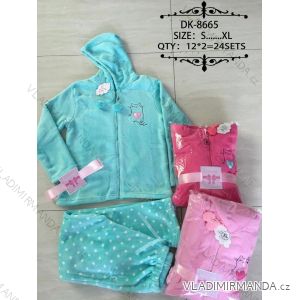 Pyžamo teplé dlhé s kapucňou dámske (s-xl) VALERIE DREAM DK-8665
