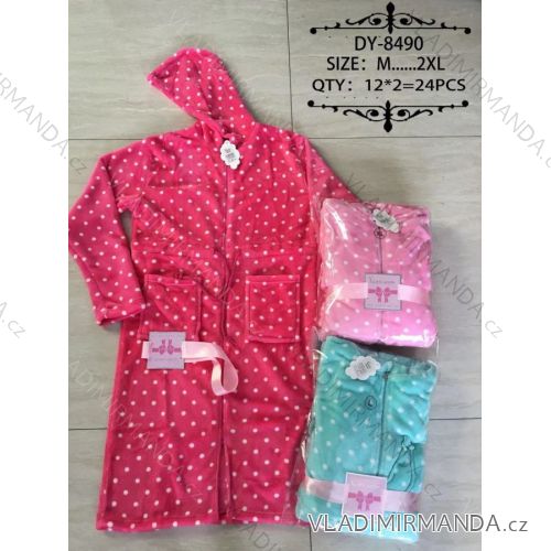 Župan s kapucňou a vreckami dámsky (m-2xl) VALERIE DREAM DY-8490
