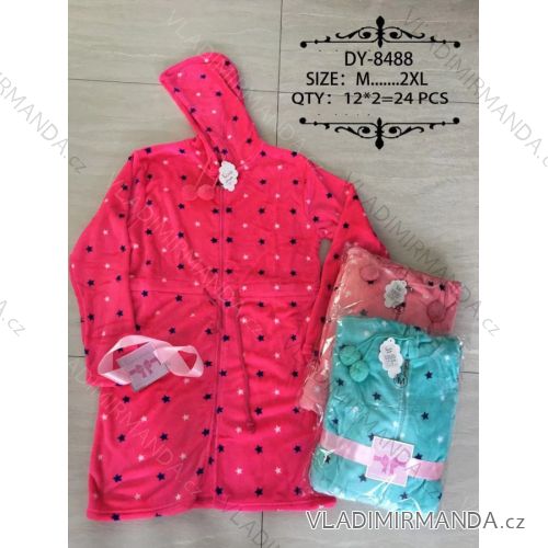 Bathrobe with hood and pockets women (m-2xl) VALERIE DREAM DY-8488

