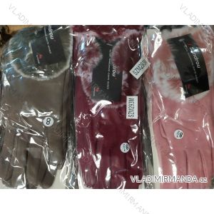 Women´s gloves warm with fur women (ONE SIZE) SANDROU SZM293M
