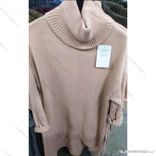 Women's Long Sleeve Turtleneck Dress (uni s-l) ITALIAN FASHION IM720011