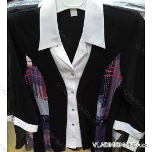 Tunika košile dlouhý rukáv dámská nadrozměrná (l-4xl) POLSKÁ MÓDA PM520017
