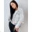 Bunda riflová jarní se cvočky dámská (s-xl) Polská moda JMK20002