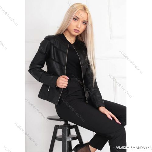 Bunda jarní koženka dámská (s-xl) Polská moda JMK20021