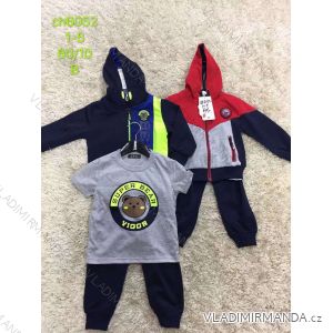 Souprava tepláky, mikina s kapucí a tričko kojenecká dětská chlapecká (1-5 let) SAD SAD20CH6052