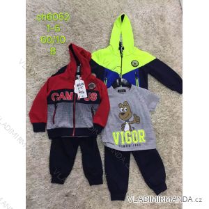 Souprava tepláky, mikina s kapucí a tričko kojenecká dětská chlapecká (1-5 let) SAD SAD20CH6052-1