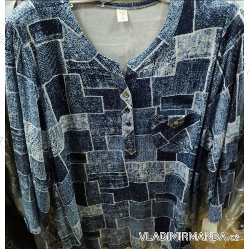 Halenka tunika 3/4 rukáv dámská nadrozměrná (l-4xl) POLSKÁ MÓDA PM520021