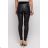 Lange Kunstleder-Leggings für Damen (S-2XL) ELEVEK ELE19PP820