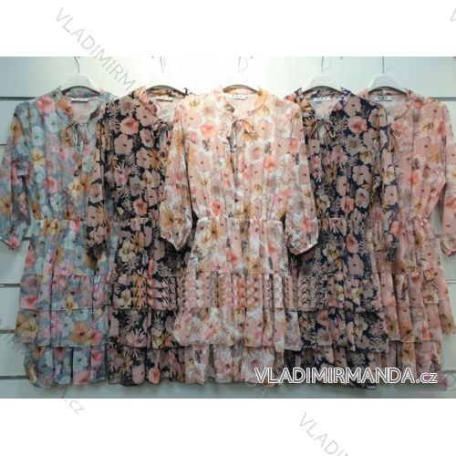 Šaty dlouhý rukáv dámské (uni s-l) ITALSKá MóDA IMW20015