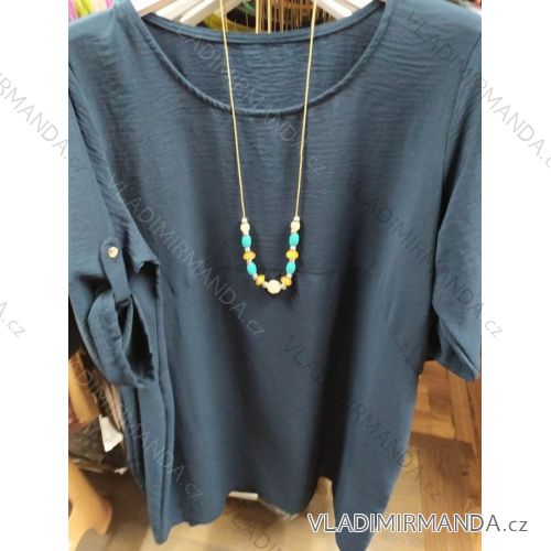 šaty 3/4 rukáv dámske sa šperkom (uni s / m) Taliansko MÓDA IM920028