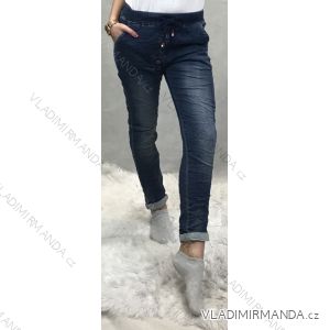 Rifle jeans v pase na gumu  dámské (S,M,L,XL) ITALSKá MóDA IM5203D-6305