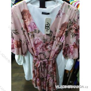 Summer Flowered Dress 3/4 SLEEVES women (uni s / m) ITALIAN FASHION IM920036

