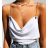 Damen Satin Tank Top mit Spitze (uni sl) ITALIENISCHER MODUS IMT19136 beige