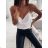 Damen Satin Tank Top mit Spitze (uni sl) ITALIENISCHER MODUS IMT19136 beige