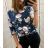 T-shirt with 3/4 sleeves flowers women (uni L-XL) Italian Fashion IM519071XL