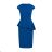 192-7 Elegant Midi Dress with Frill - Royal Blue
