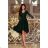 210-3 NICOLLE - lace neckline - dark green
