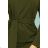 209-5 Dress with a wide tied belt - KHAKI