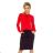 Blouse with bond - red 140-3
