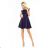 Dress MARTA with lace - navy blue 157-1
