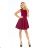 Kleid MARTA mit Spitze - Burgunder Farbe 157-3
