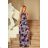 191-2 Long Dress Tied at the Neck - Mallow
