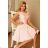 157-8 Dress MARTA with lace - peach

