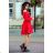 265-4 DAISY Dress with frills - RED
