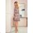 295-1 BAKARI dünnes Kleid mit Ausschnitt - Boho-Muster
