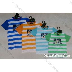 Tričko krátký rukáv pruhované dětské a dorost chlapecké (112-146) FORTOG 71017