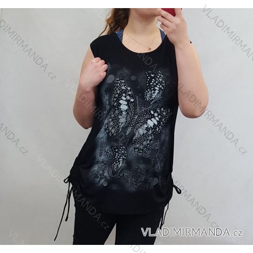 Sleeveless tunic, wide straps women (uni L / XXL) TURKISH FASHION TM9204033
