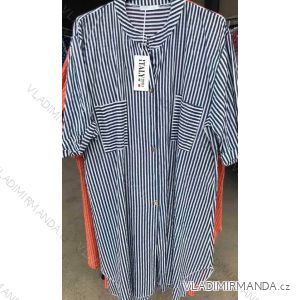 Šaty košilové 3/4 rukáv dámské (UNI Xl-xxl) ITALSKÁ MÓDA IM120208