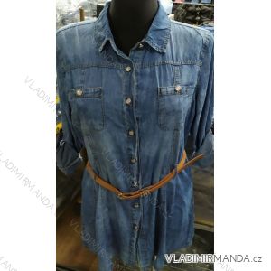 Damen-Jeans-Langarmkleid übergroß (xl-4xl) MA120010
