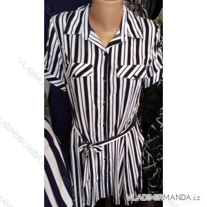 Šaty košilové krátký rukáv dámské (l-3xl) METROFIVE WAN20010