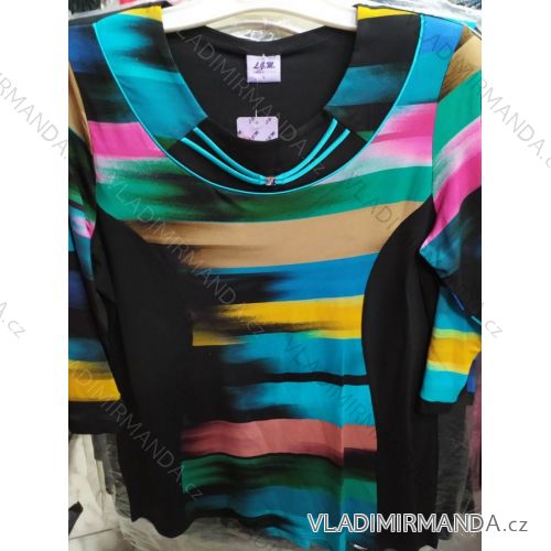 Tunika krátký rukáv dámská nadrozměrná (L-3XL) L.G.M. POLSKÁ MÓDA LGM20001